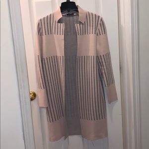 Blush pink and gray cardigan